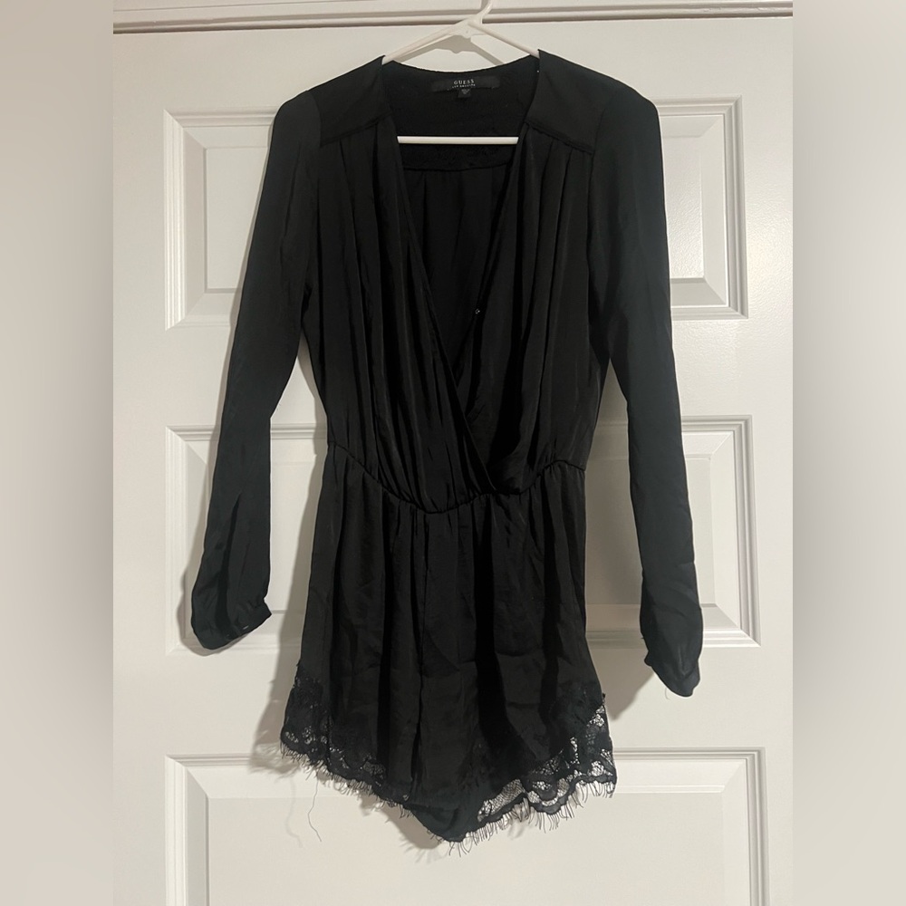 Guess Black Long Sleeve Romper